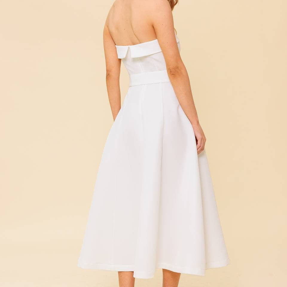 Serenity Strapless Mid-dress