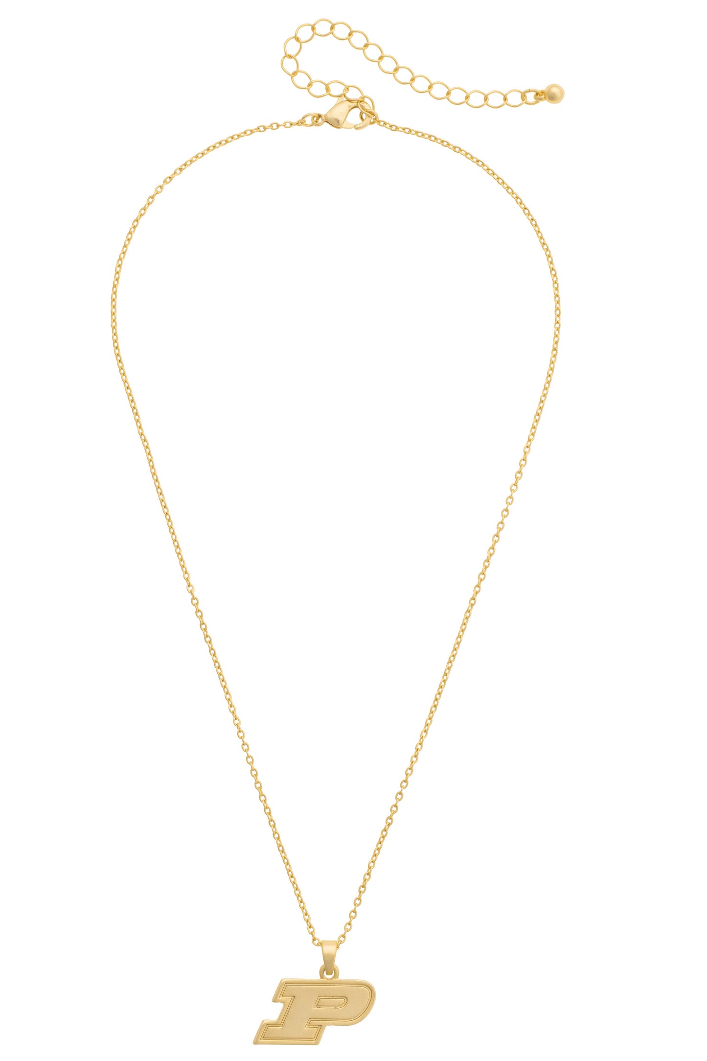 P Varsity 24k Gold Plated Pendant Necklace