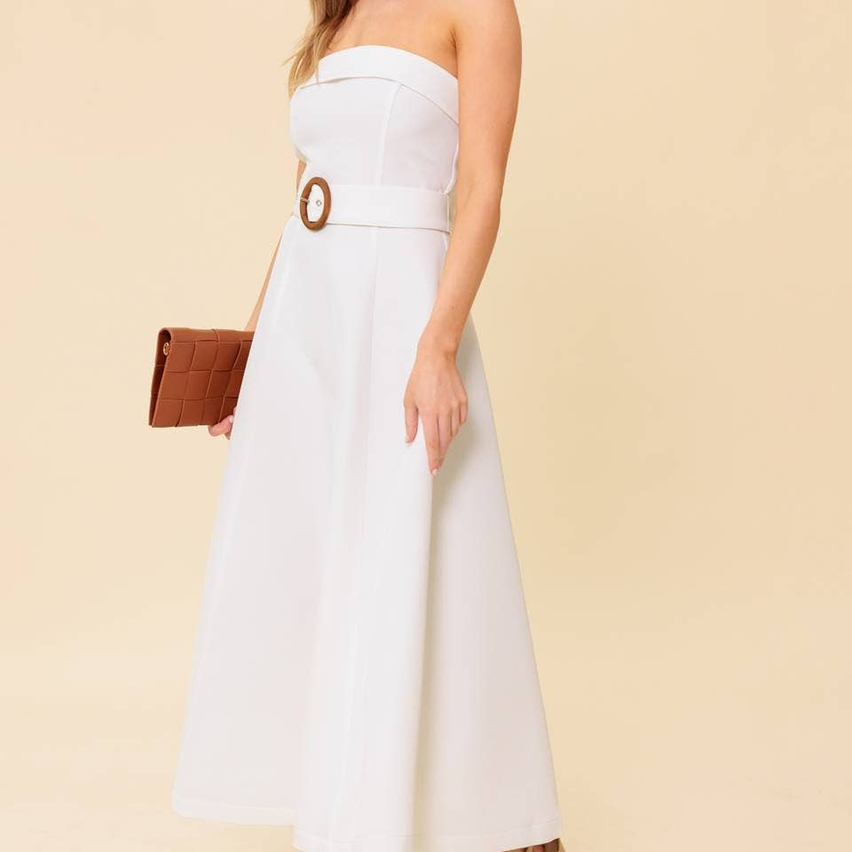 Serenity Strapless Mid-dress