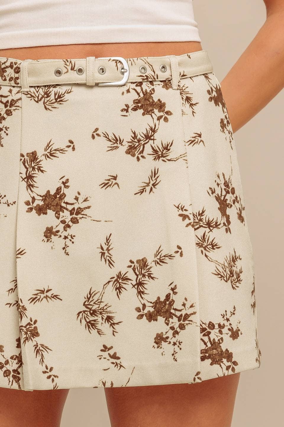 A printed woven skort - IP8993