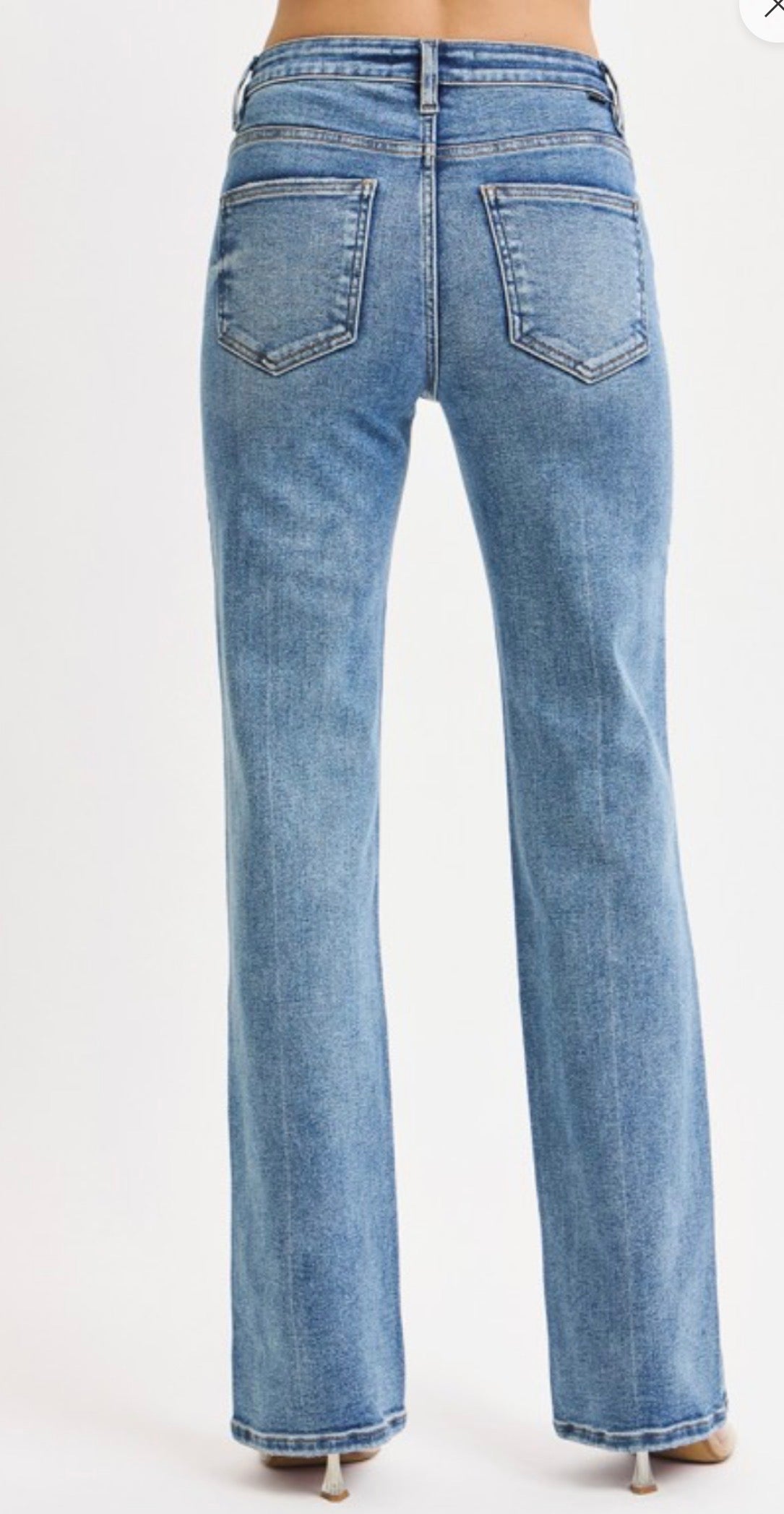 Risen-Tummy Control High Rise Jeans