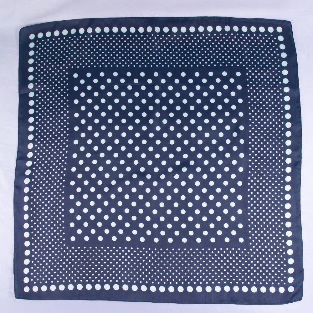 Ombre Polka Dot Print Satin Square Scarf