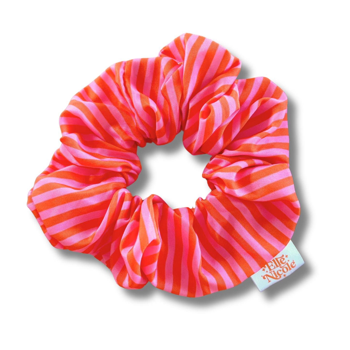 Scrunchie - Orange & Pink Stripes