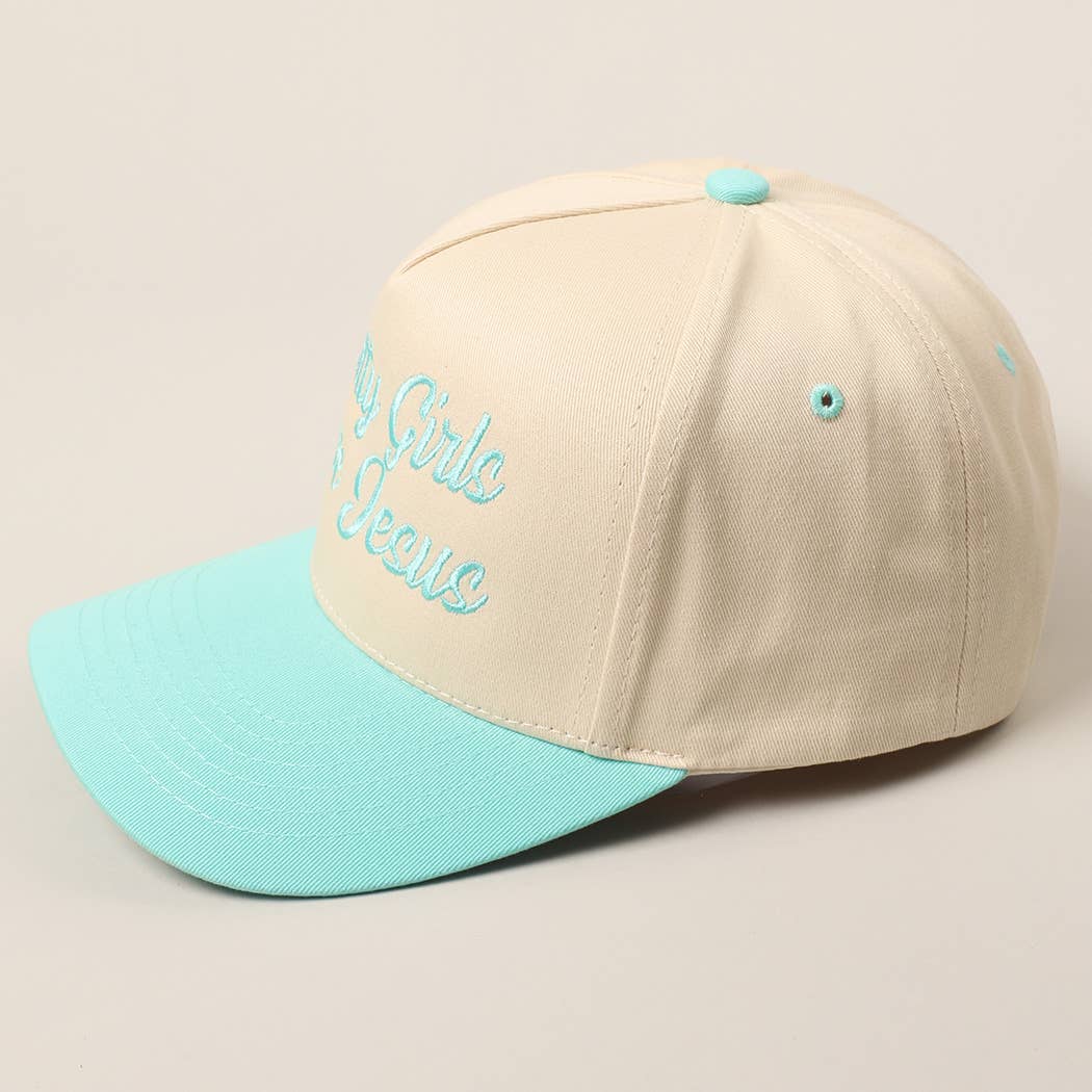 Pretty Girls Love Jesus Embroidery Trucker Hat