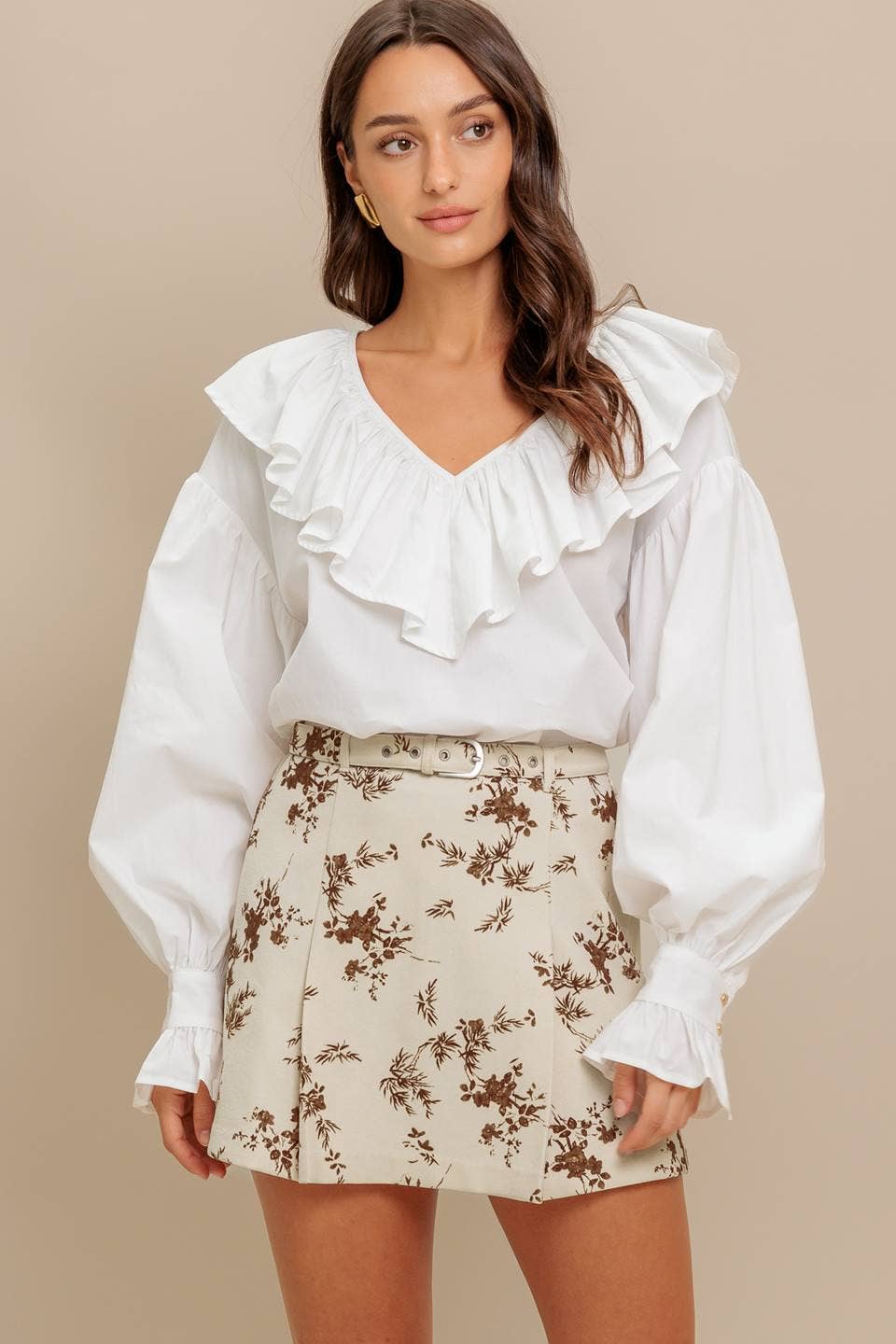 A printed woven skort - IP8993