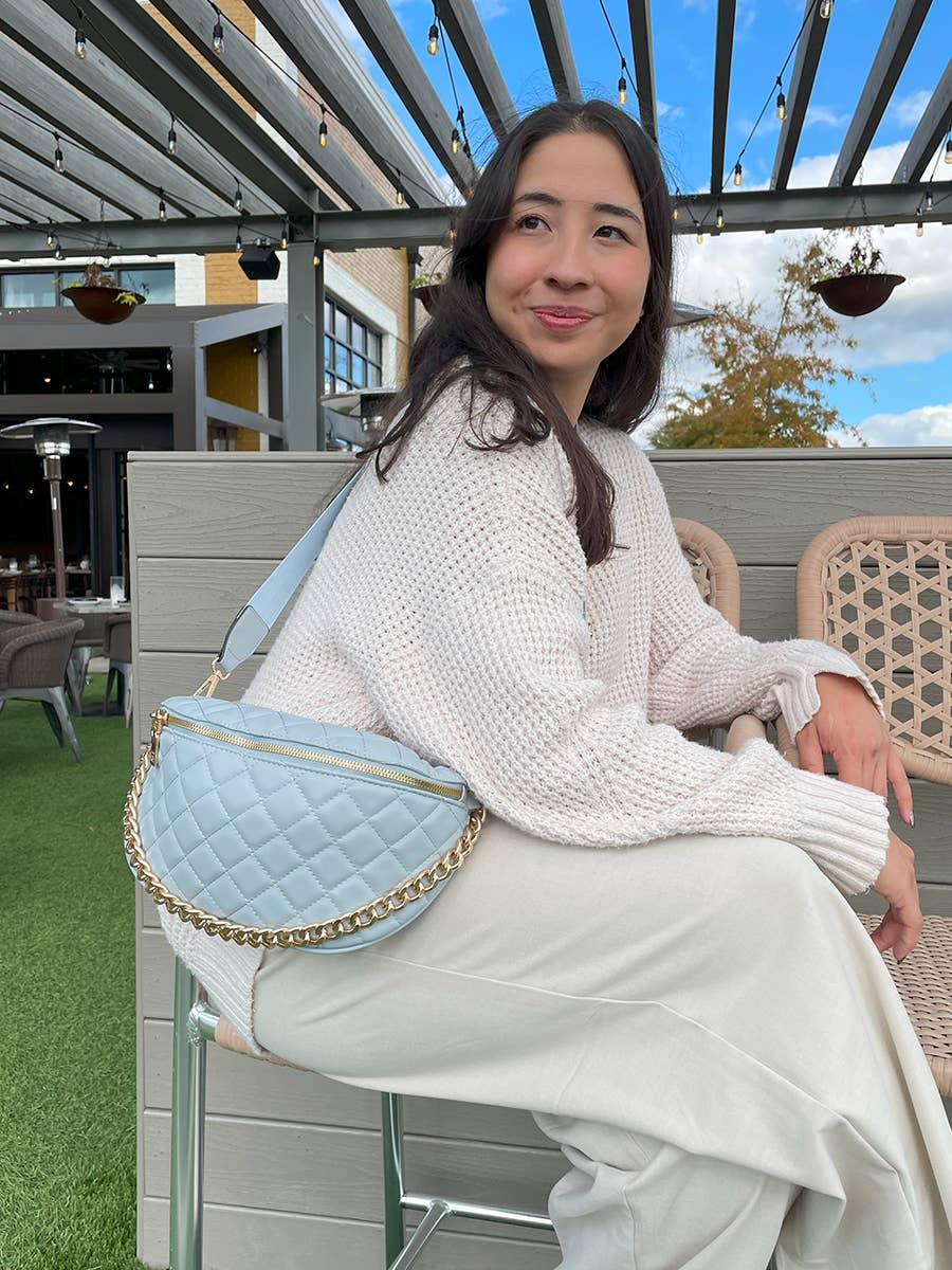 Sylvie Quilted Belt Bag with Chain Strap