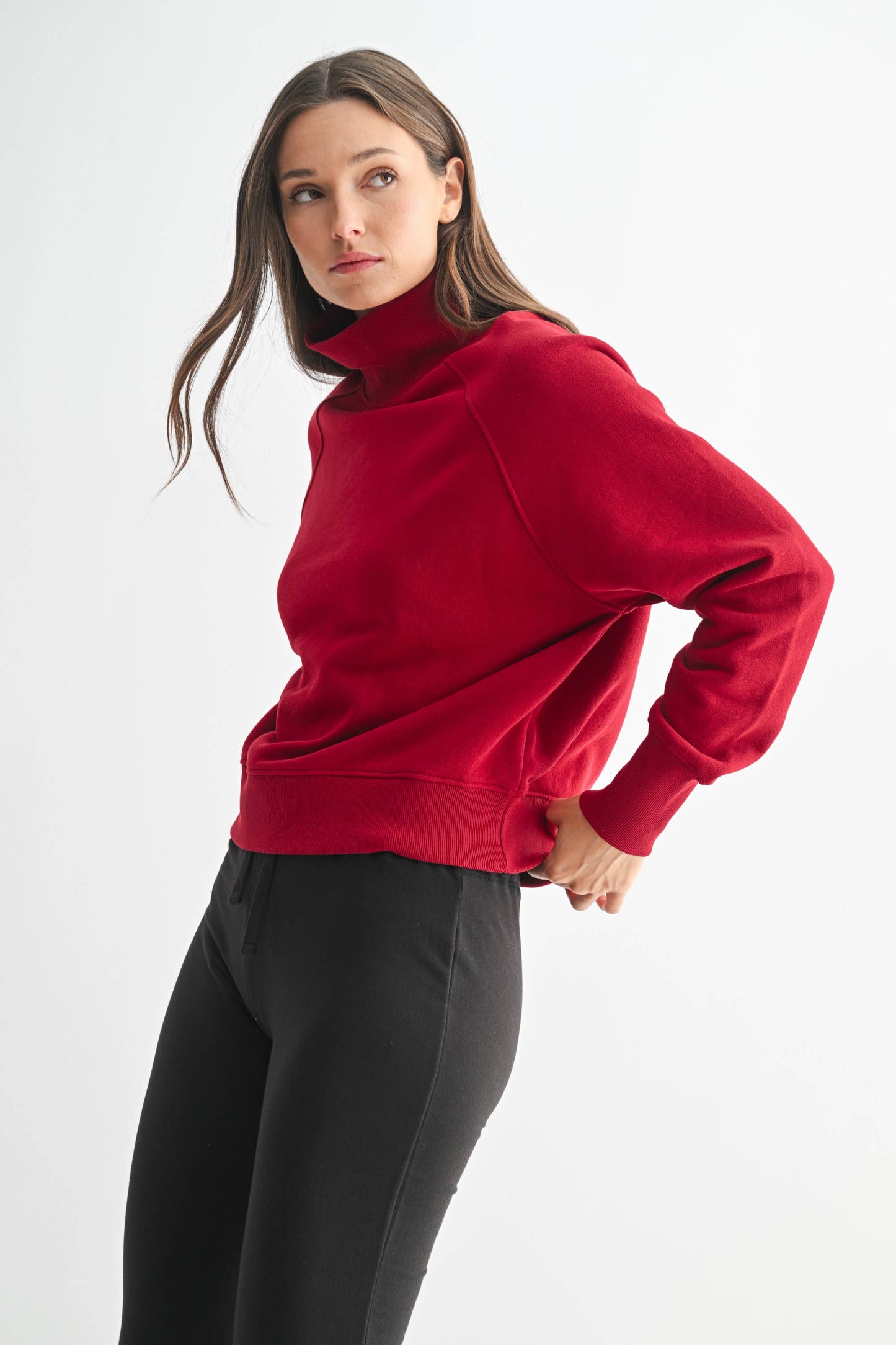 Sporty Malibu Sleeve Turtleneck