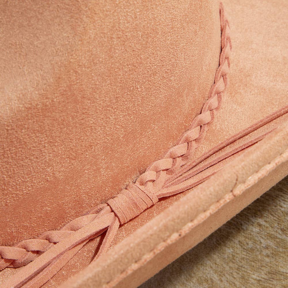 Vegan Suede Cowboy Hat With Braided Band