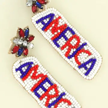 Two Tier American Beaded Earrings