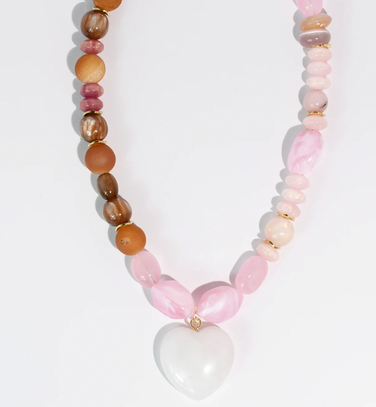 Babe Gemstone heart Necklace