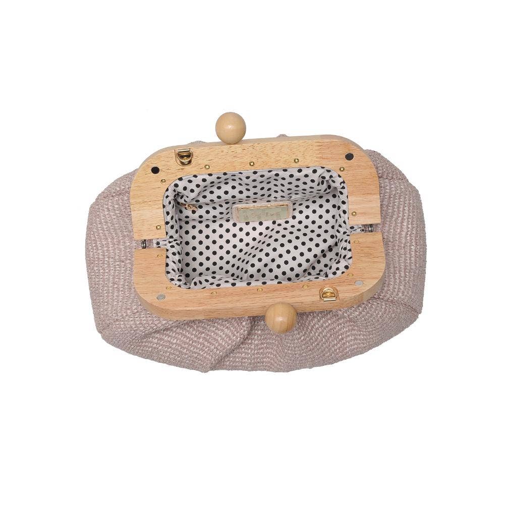 Vogueista Wooden Frame Clutch