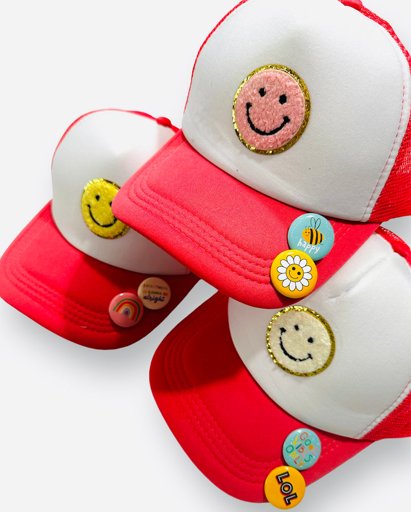 Smiley Hat with Pins