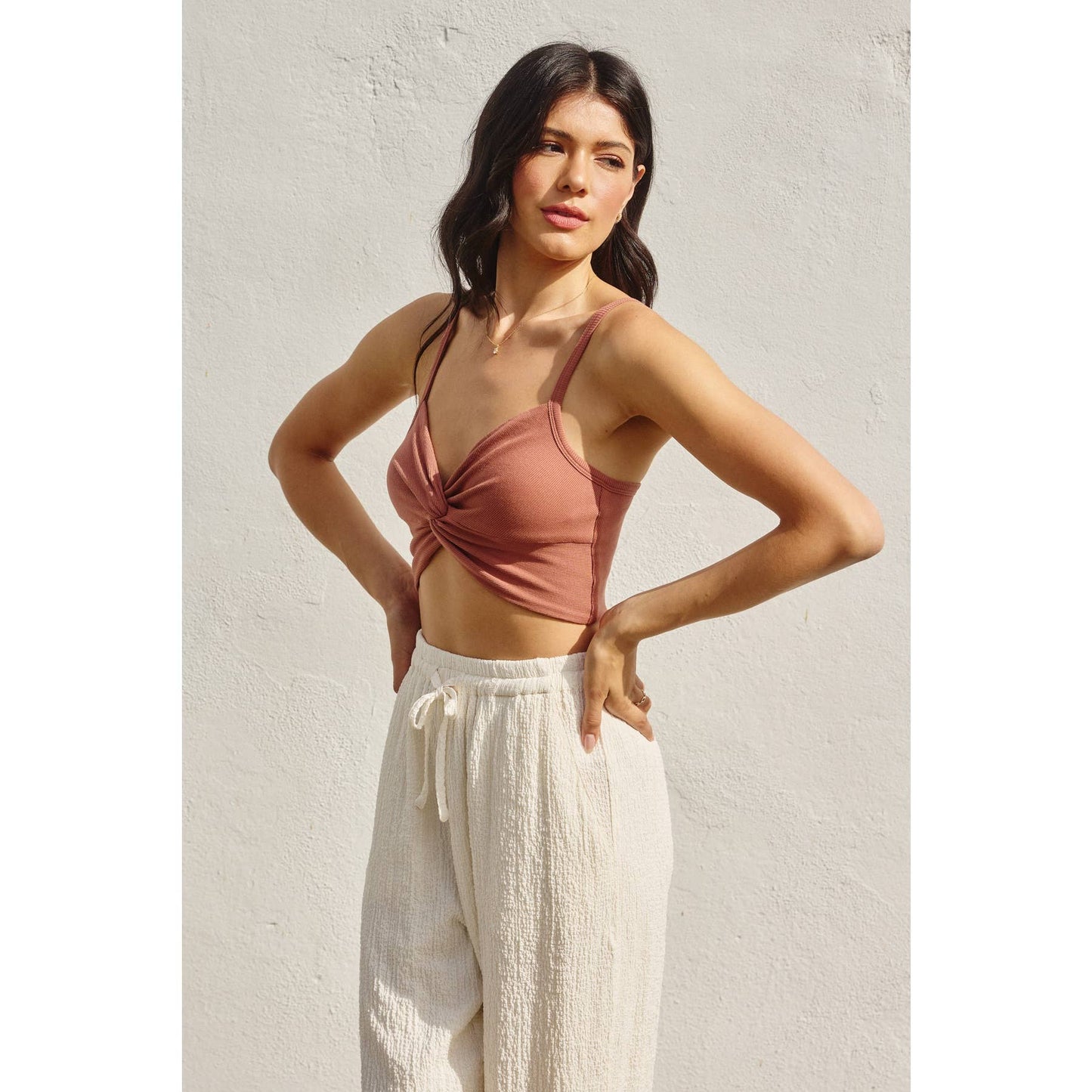 Micro Rib Twist And Shout Crop Top (1)