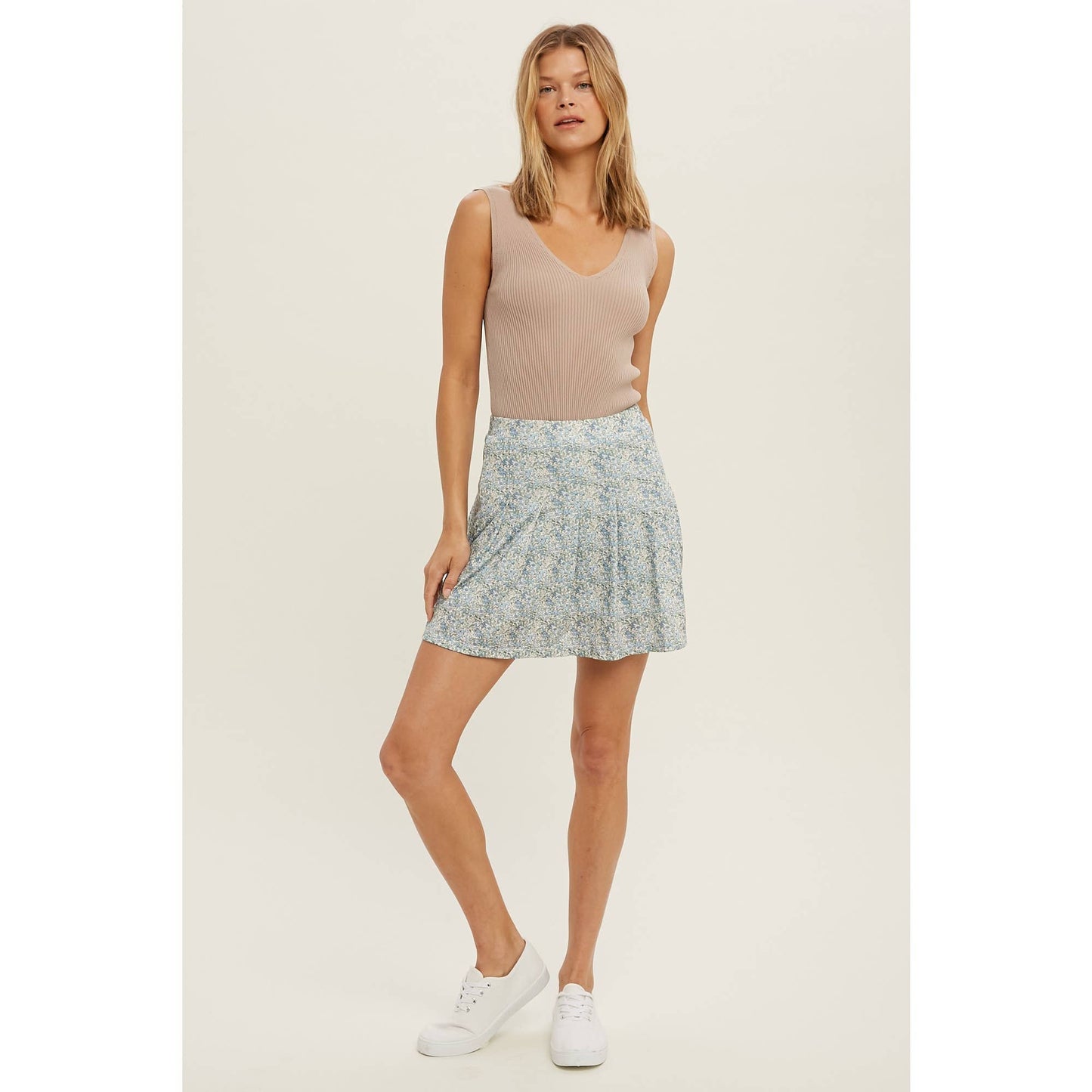 RIBBED KNIT SLEEVELESS BODYSUIT