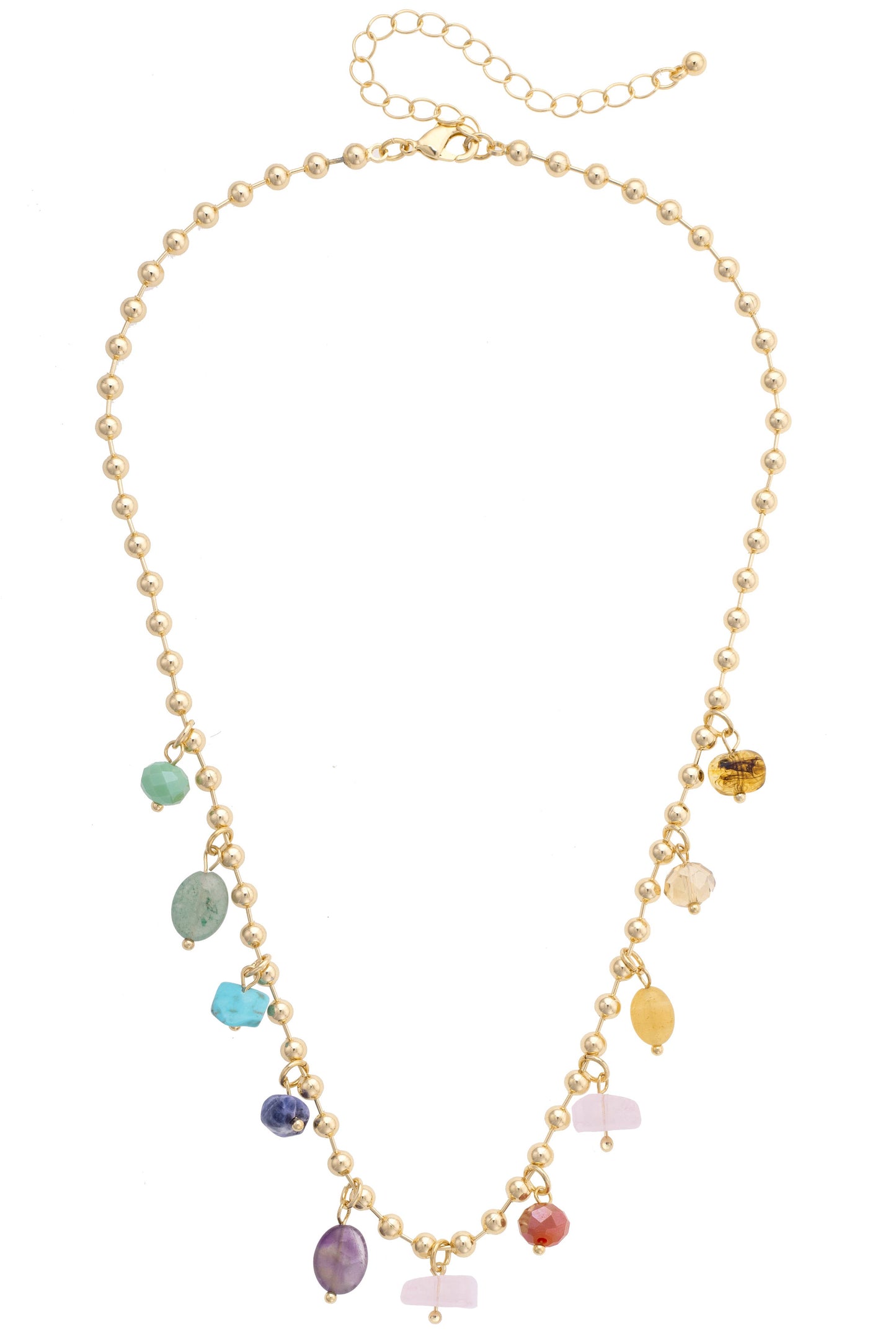 Phifer Gemstone Ball Bead Necklace in Multi