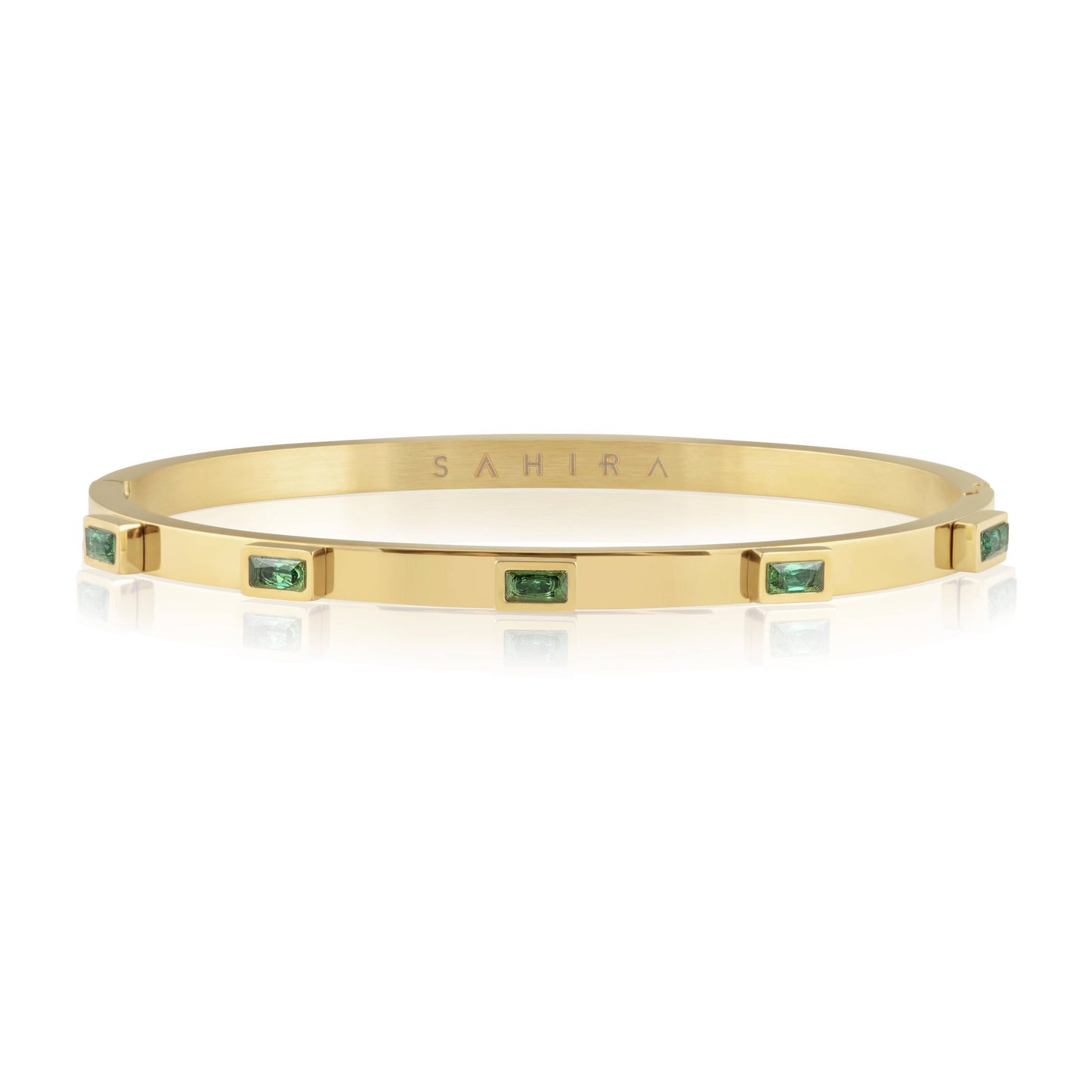 Emerald Baguette Stackable Bracelet