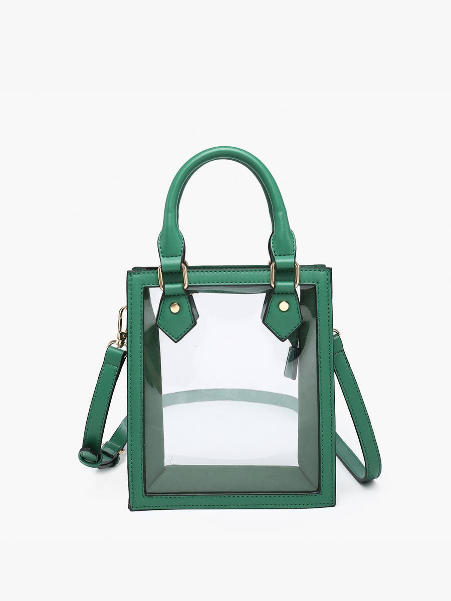 Elise Clear Rectangular Crossbody w/ Dual Handles