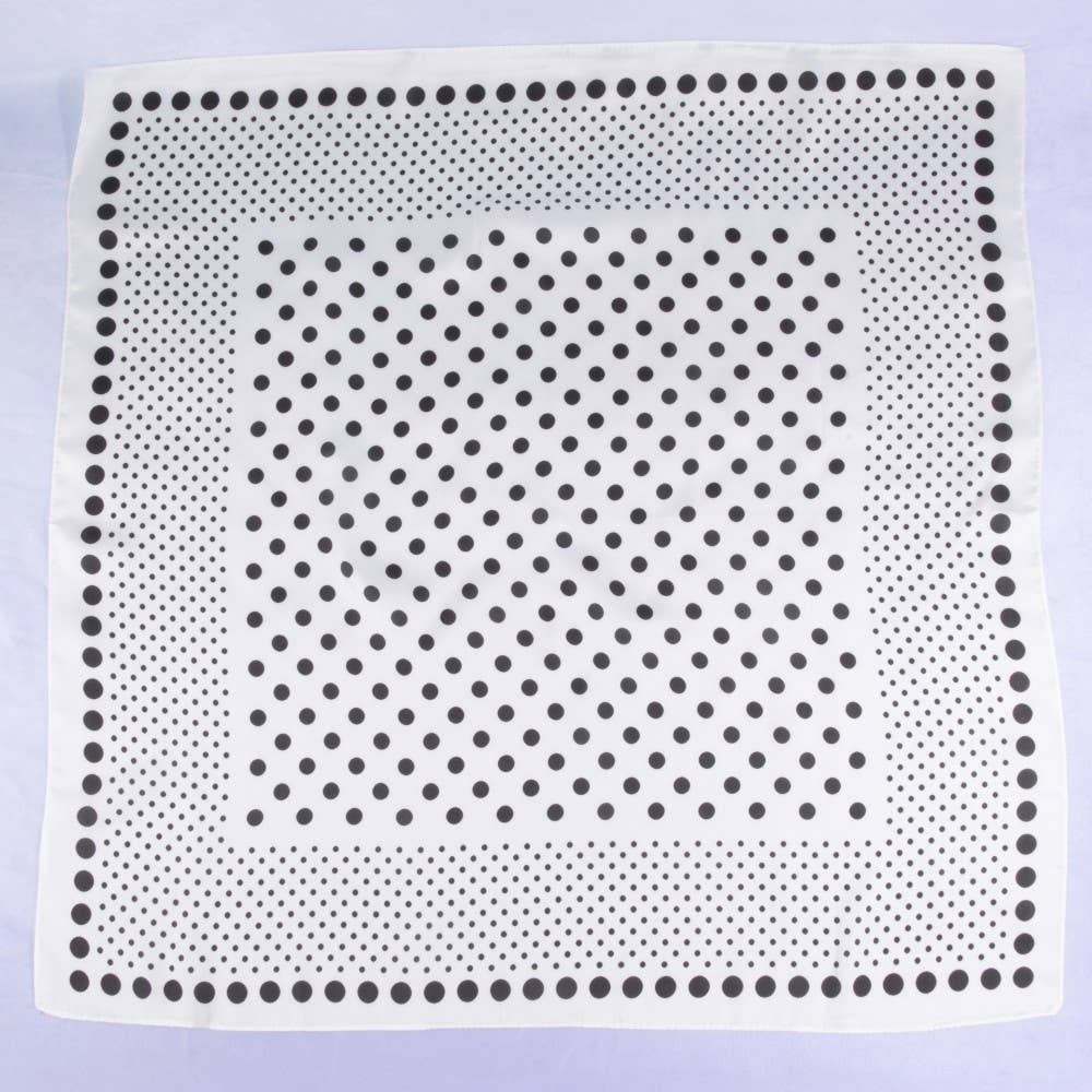 Ombre Polka Dot Print Satin Square Scarf