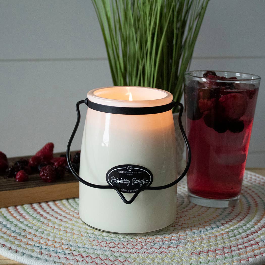 22 oz Butter Jar Candle: Raspberry Sangria
