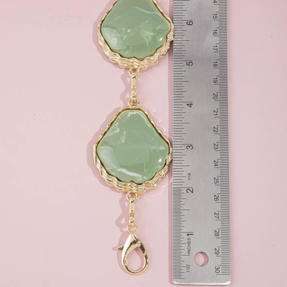 Chunky Marbled Stone Link Chain Belt