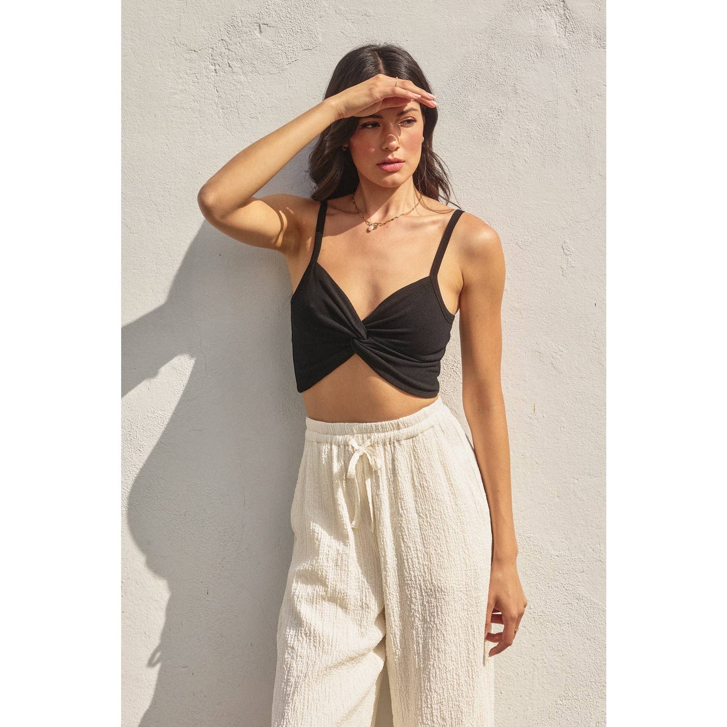 Micro Rib Twist And Shout Crop Top (1)