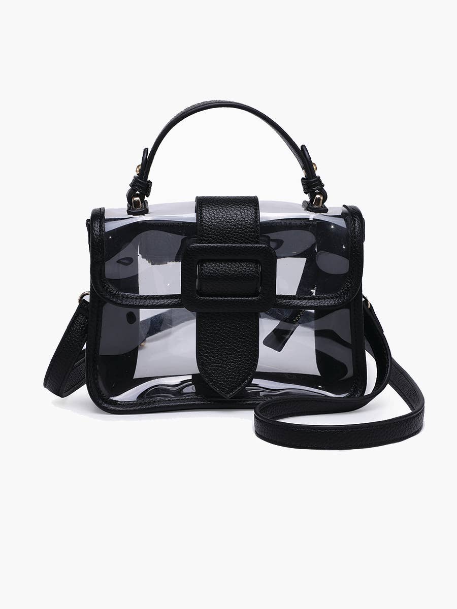 Toni Clear Flapover Crossbody Bag