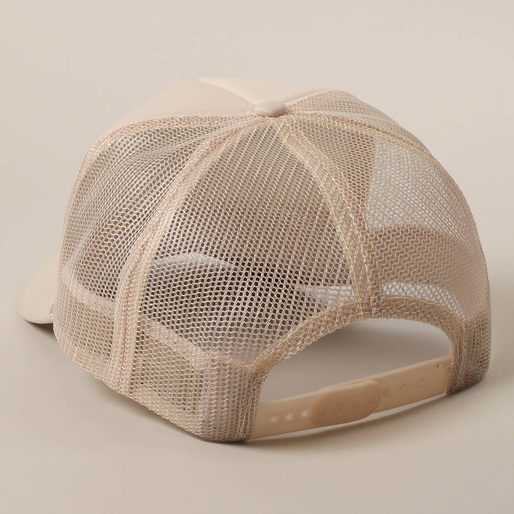 Stronger than Ever US Flag Print Mesh Trucker Hat