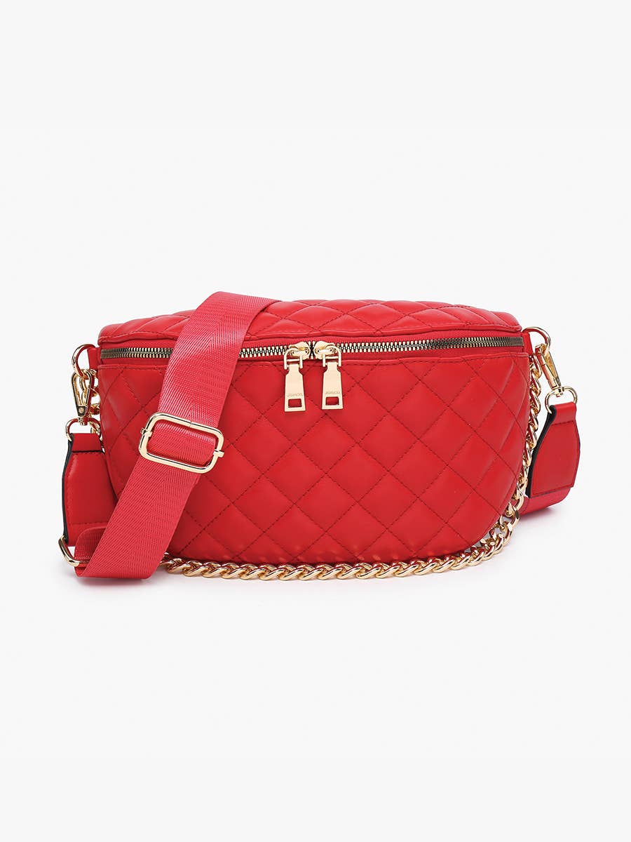 Sylvie Quilted Belt Bag with Chain Strap