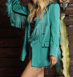 Fringe Satin Jacket