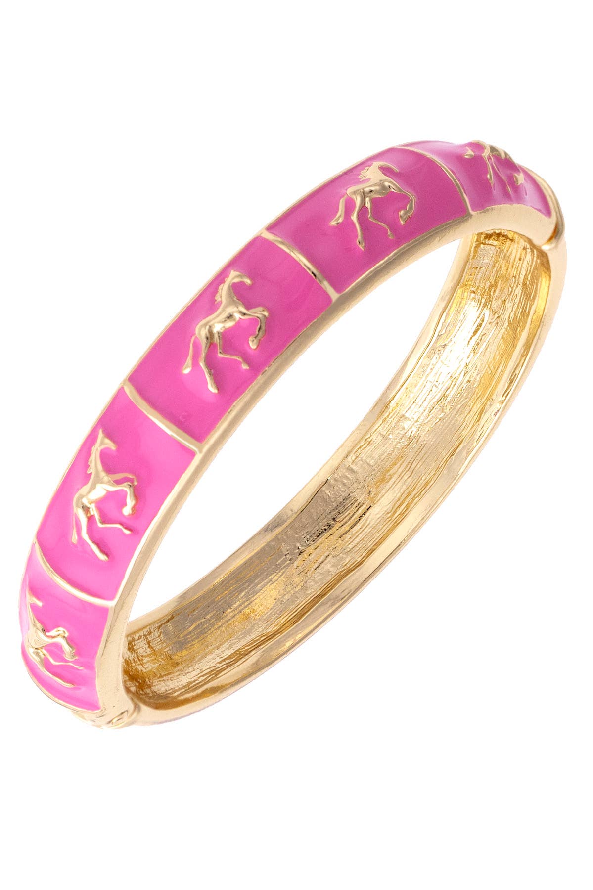 Horsin Around Sculpted Enamel Hinge Bangle