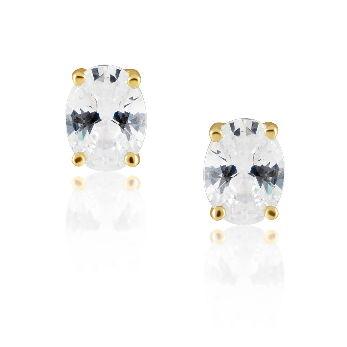 Oval Cut Studs
