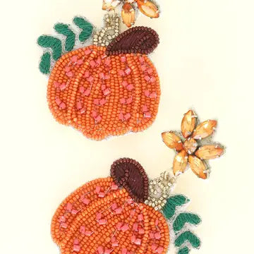 Jeweled Pumpkin Earrings