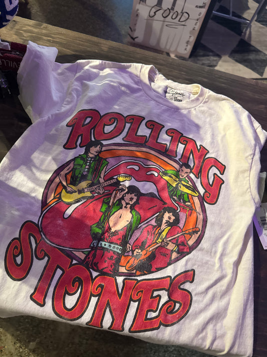 Rolling Stones Vintage Concert Off White Thrifted Tee