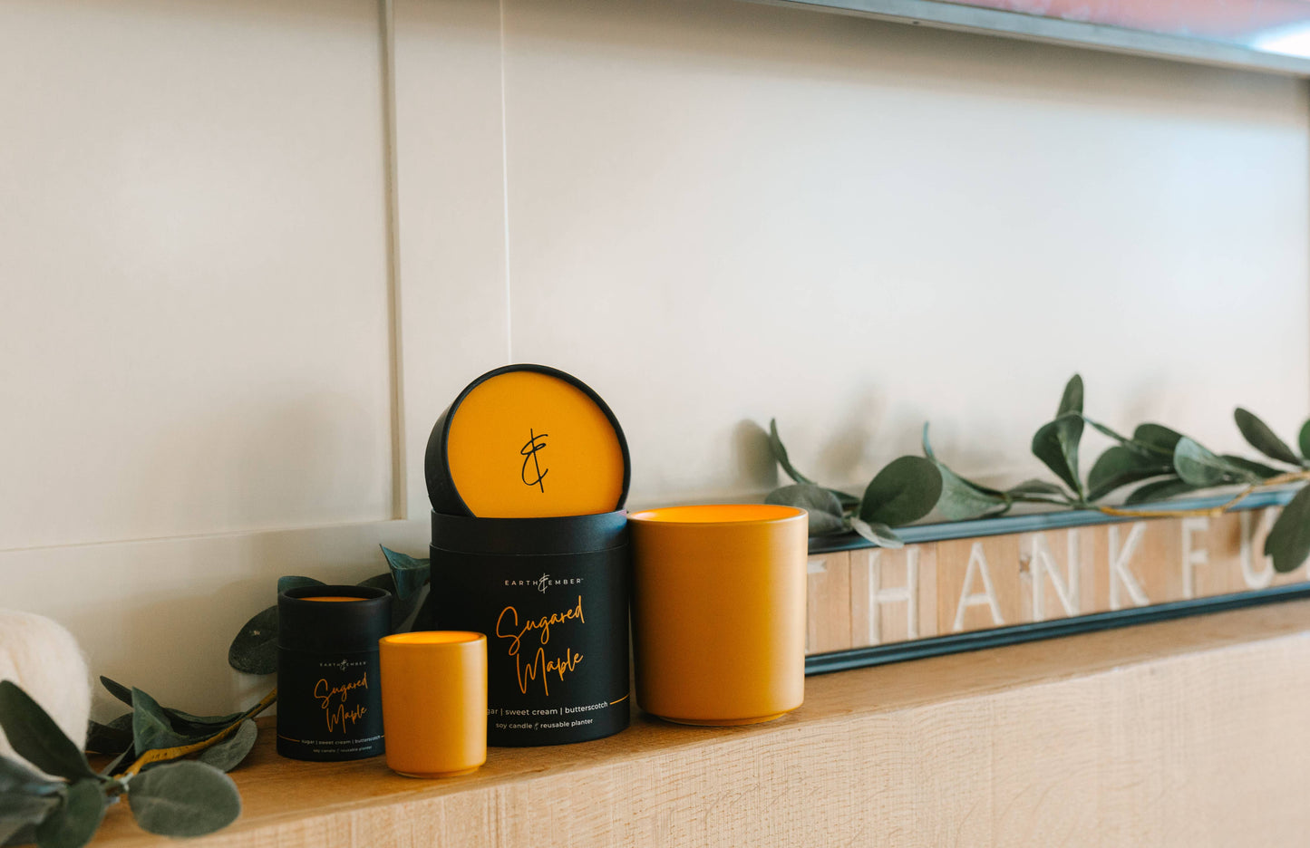 Earth & Ember 2 oz Candle: Sugared Maple