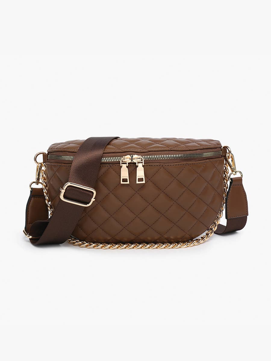 Sylvie Quilted Belt Bag with Chain Strap
