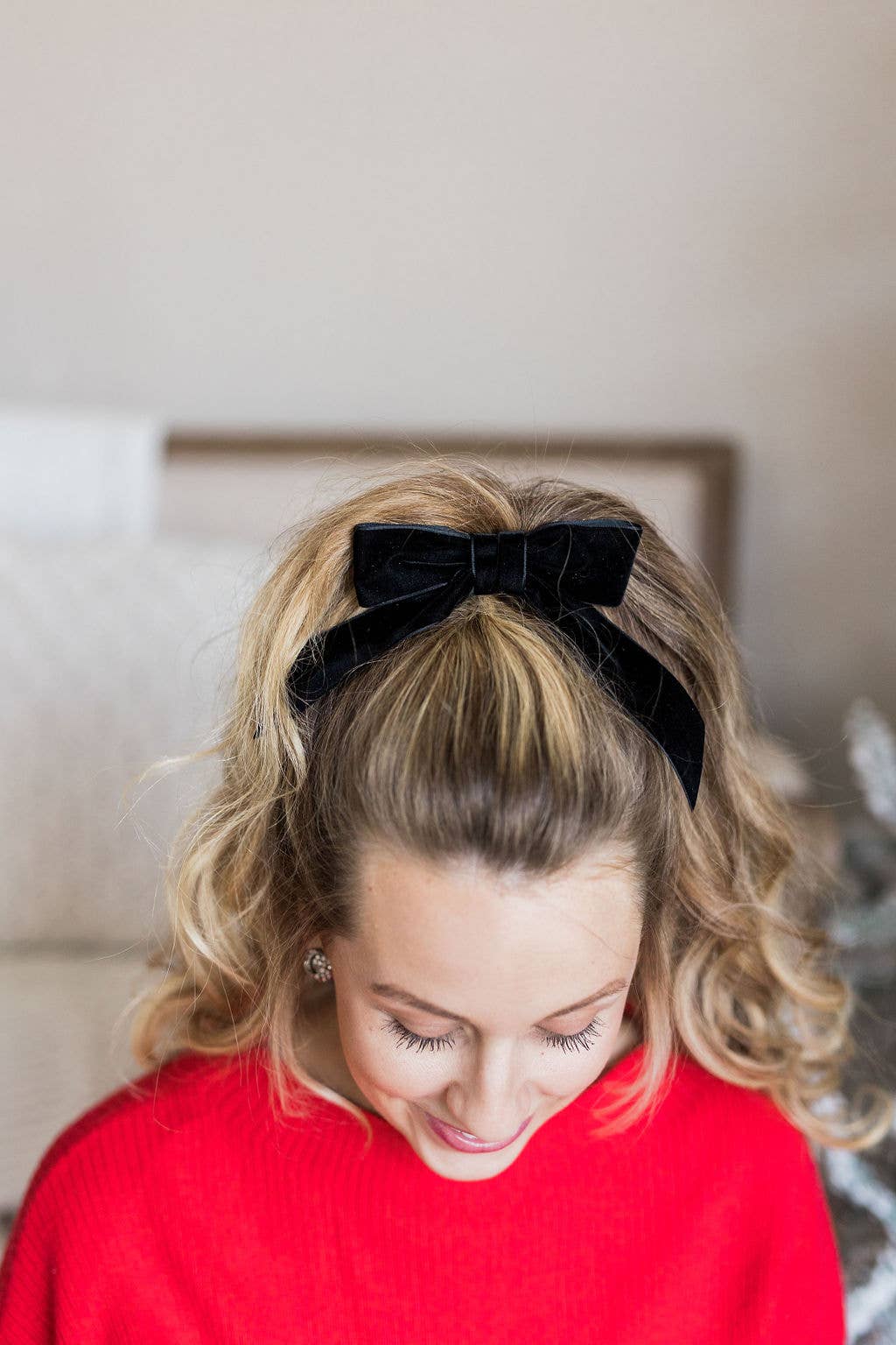 Grace & Grandeur Delora Velvet Bow Barrette