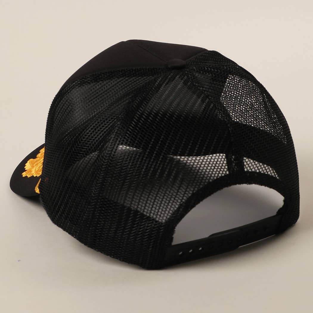 Stronger than Ever US Flag Print Mesh Trucker Hat
