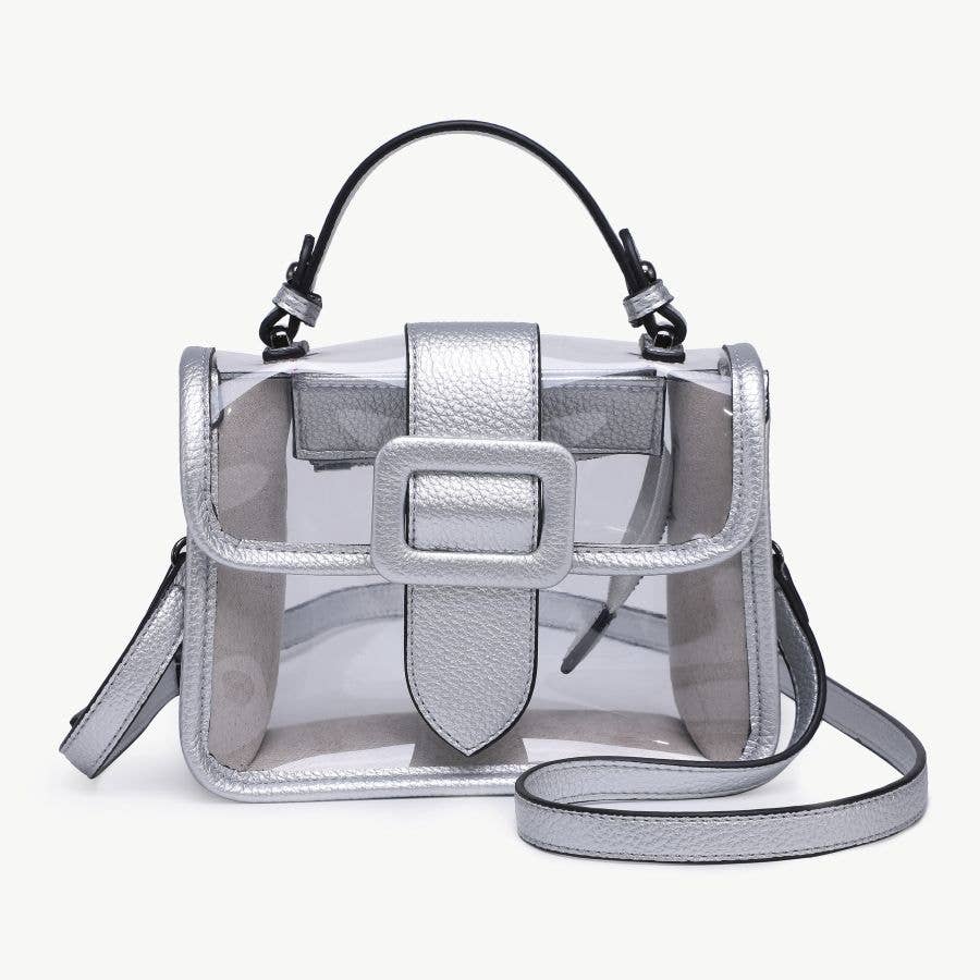 Toni Clear Flapover Crossbody Bag