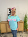 Chucky Lettering MAMA Tshirt-teal