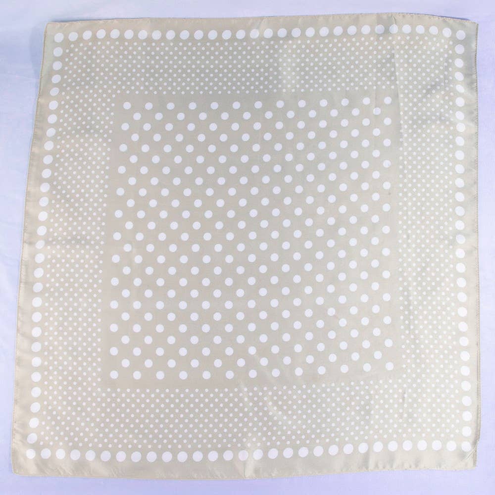 Ombre Polka Dot Print Satin Square Scarf