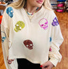 Sequin Skull Oversized Crewneck