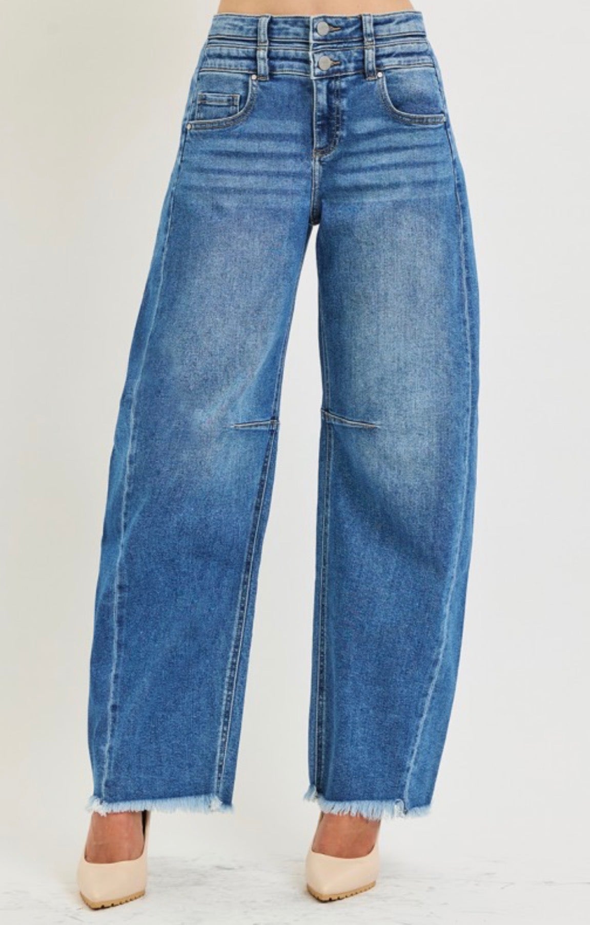 Risen-Slouchy Barrel Jeans