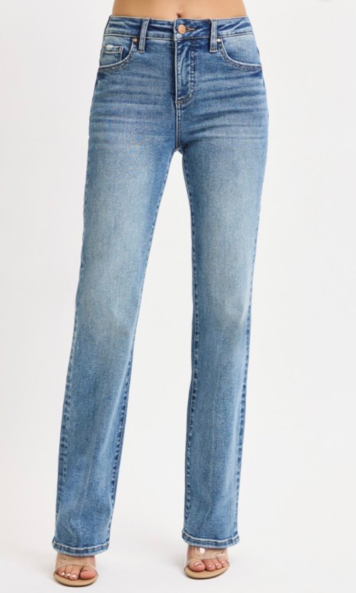 Risen-Tummy Control High Rise Jeans