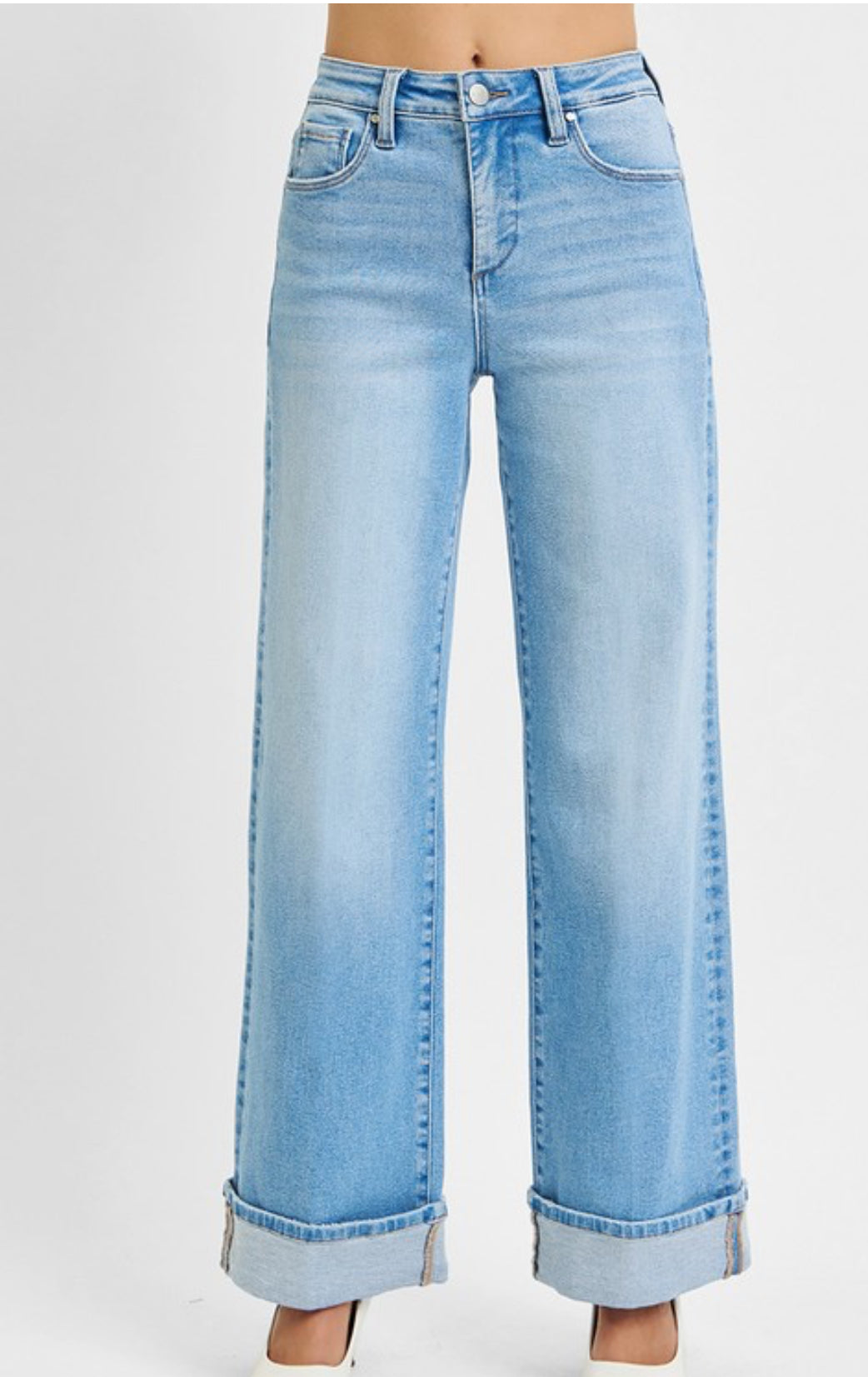 Risen- Tummy Control Cuffed Jeans