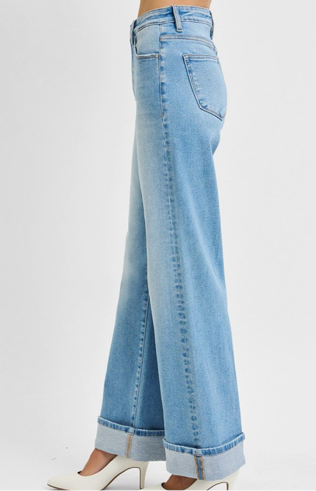 Risen- Tummy Control Cuffed Jeans