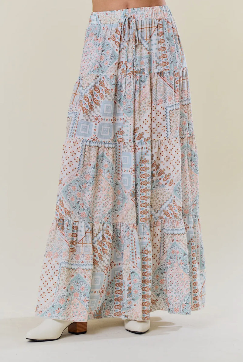 Printed Maxi Skirt