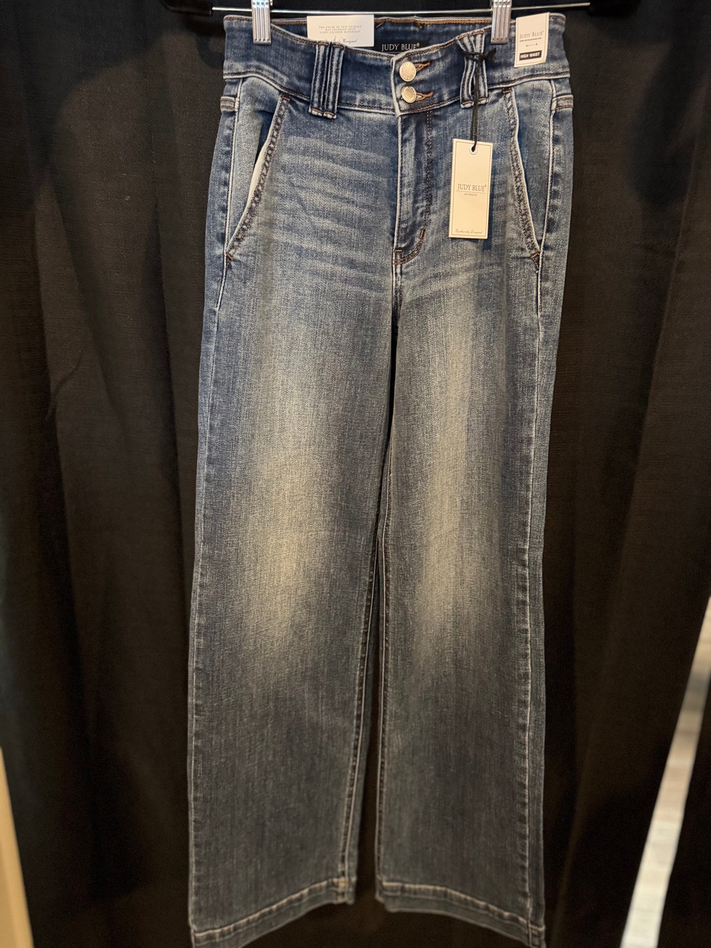 Judy Blue- HW Double Button Wide Leg