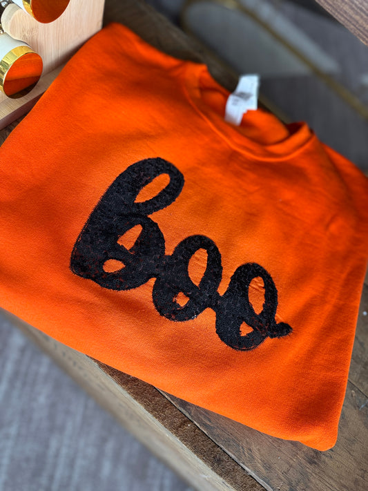 Sequin "Boo" Crewneck
