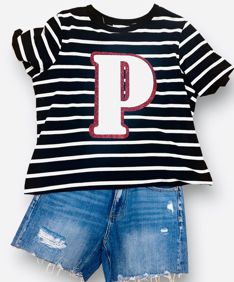 Varsity P Strip Top