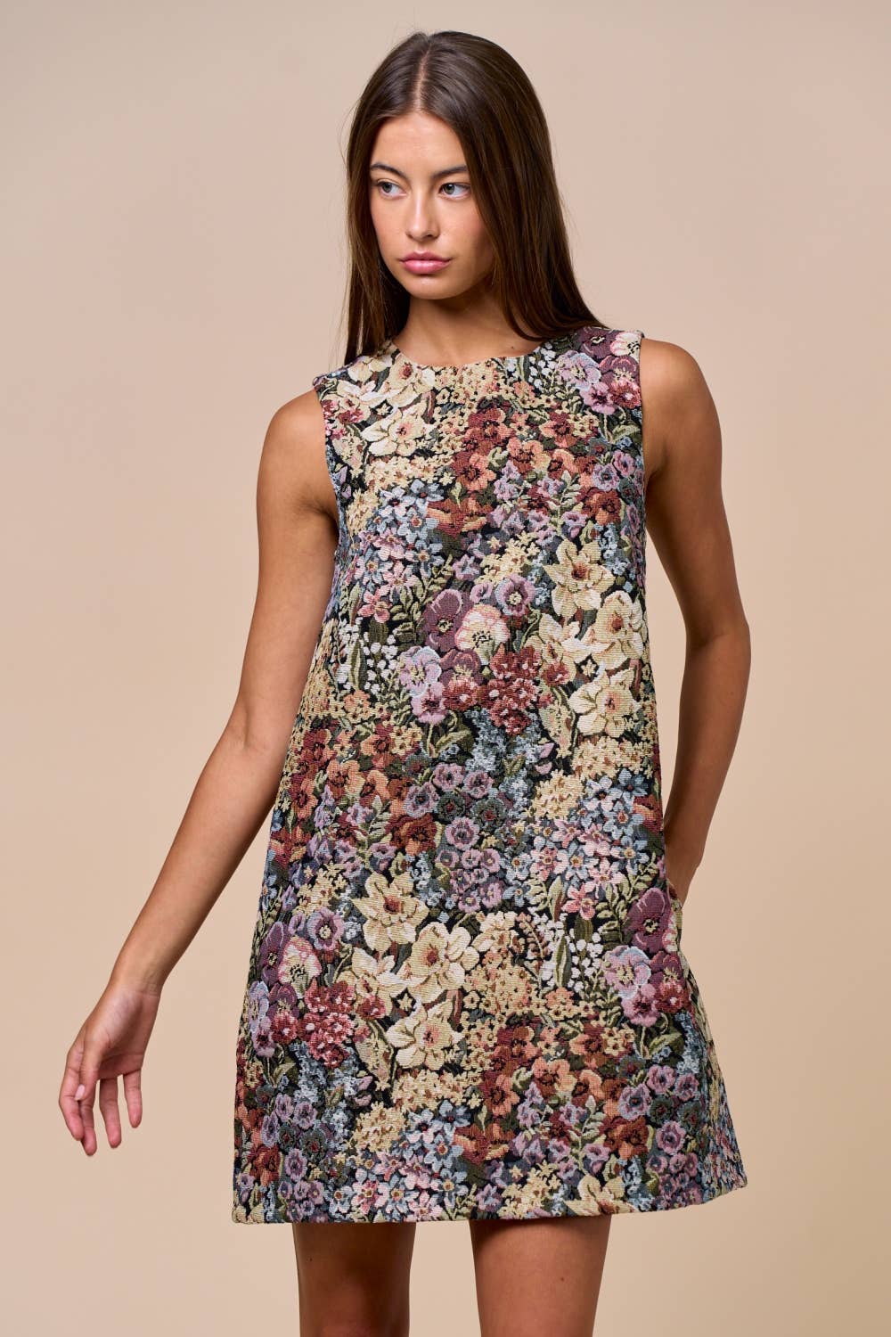 ILD6515 Sleeveless Floral Dress